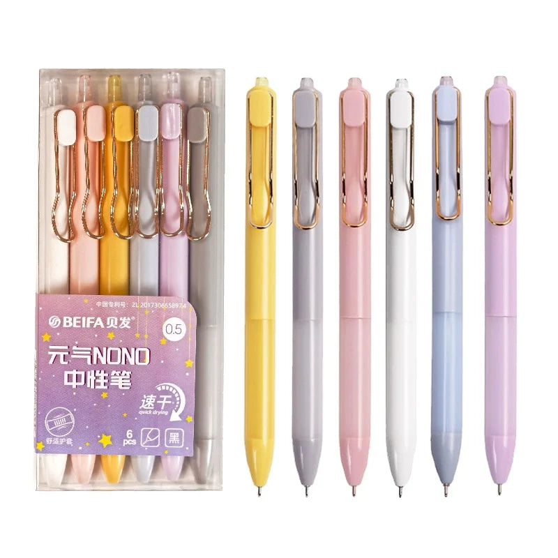 Popular Gel Pen Student Pen Candy Color Cute Ins Pen Minimalist Style Office Stationery School Supplier