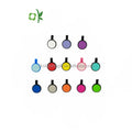 OKSILICONE Mini 2cm Silicone Circle Pet ID Name Dog Tags Customized Logo Cat Tag Pet Collar Dog Tag