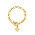 Lady's Stainless Steel Bracelet Gold-Plated with Light Luxury High-End Style Water-Resistant and Allergy-Free