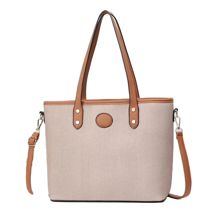 2022 Women's Casual Tote Bag with Zipper Closure Good Quality Big Capacity Hand Bag Wholesale Online Shopping