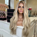 613 Highlight Blonde Lace Lace Frontal Wigs Transparent 13X6 Lace Frontal Wigs for Women Pre-Plucked 100% Brazilian Human Hair