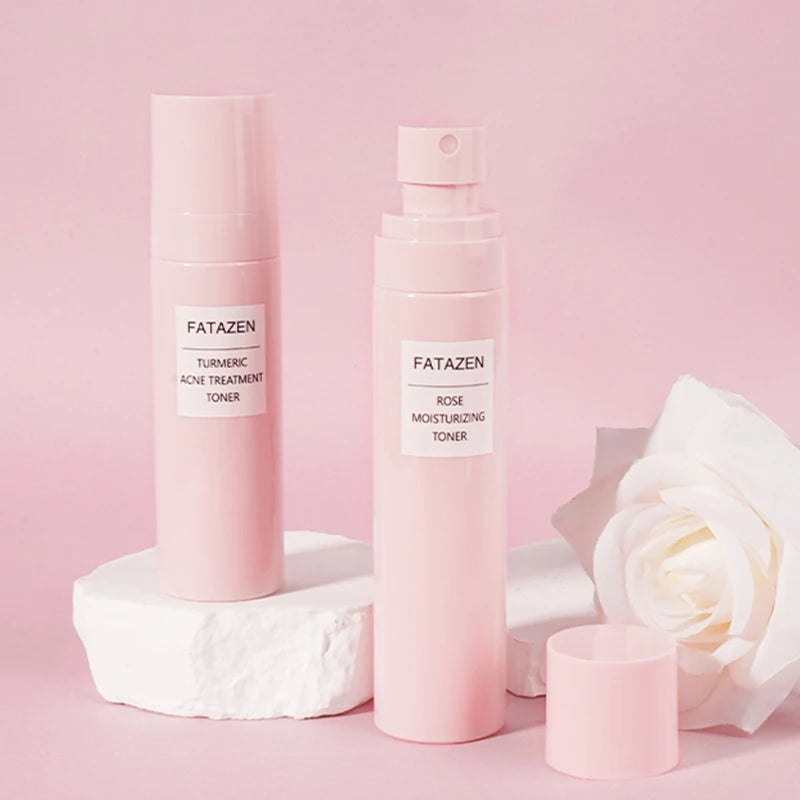 FATAZEN Private Label Deep Moisturizing Brightening Rose Facial Toner OEM ODM Skin Care Organic Anti Aging Rose Water Face Toner