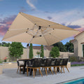 Deluxe Upgrade Roma Super Wind-Resistant Parasol Customizable Outdoor Furniture for Garden Hotels Patio Umbrellas Bases