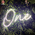 Custom LED Strip Neon Light Sign Number One for Home Party Wall Decor