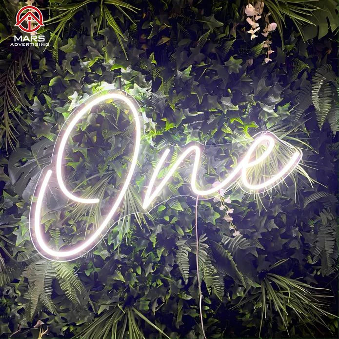 Custom LED Strip Neon Light Sign Number One for Home Party Wall Decor