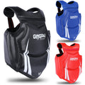For GINGPAI Solid Body Leather Vest Kickboxing & Martial Arts Chest Guard Rib Shield Muay Thai MMA Sanda Fight Gear Boxing