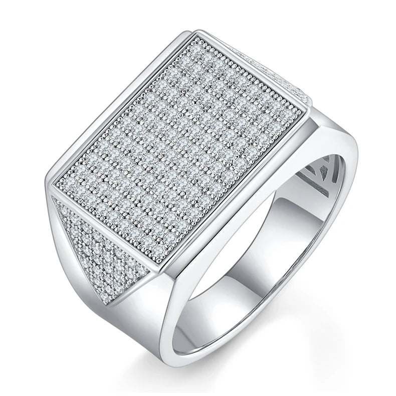 Large Production Capacity Mens Hiphop Ring Jewellery Wholesale OEM/ODM Diamond Moissanite Ring Men Rings