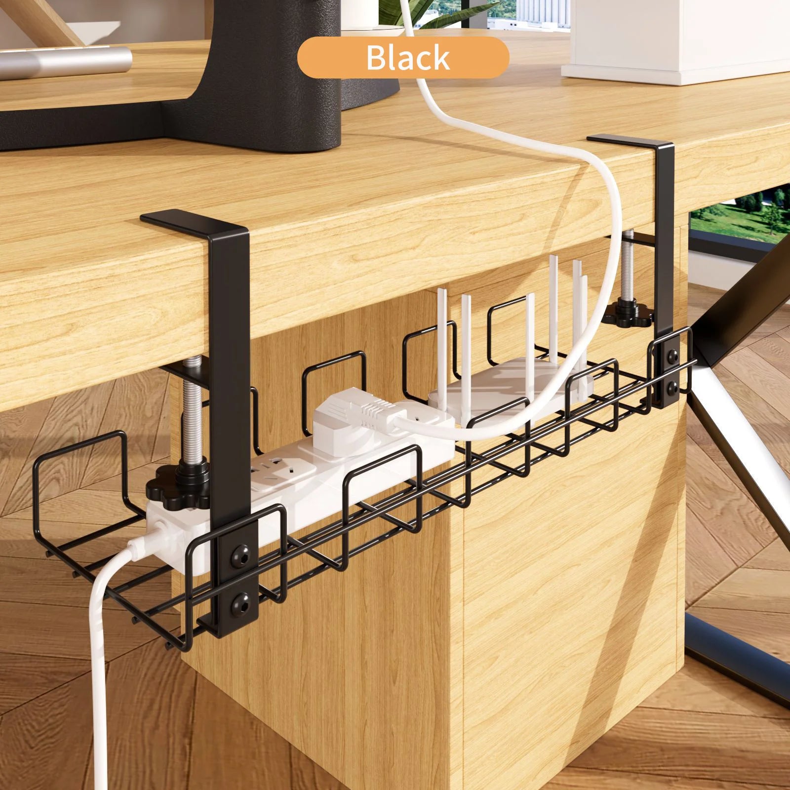 Desktop Storage Rack Organizer Metal Mesh Under Desk Drawer Organizer for Office