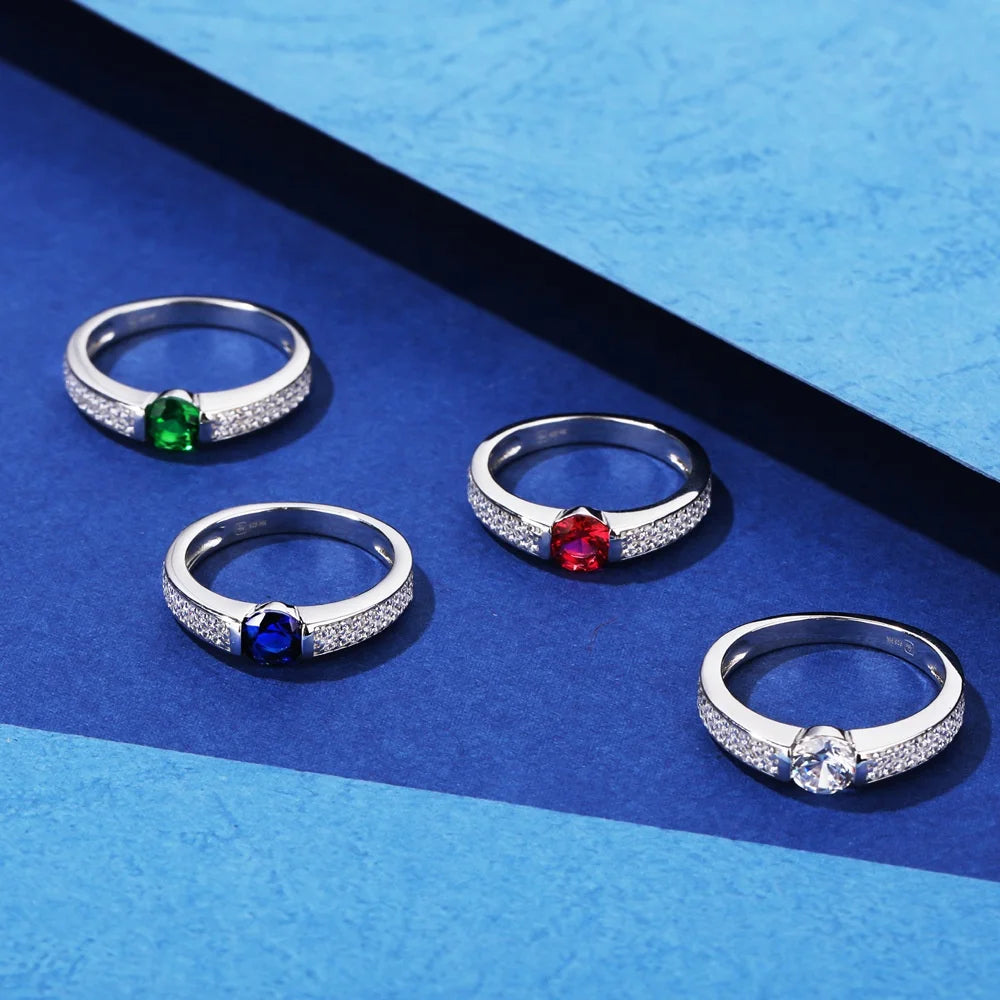 2023 Arrivals 925 Silver Finger Ring Sterling Rings Woman Engagement Jewelry Simple Design Custom Cubic Zirconia Ring