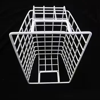 PVC White Color Wire Storage Baskets Closet Organization Baskets Bin Bathroom Storage Basket