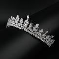 Platinum Plated/ Gold Plated Dainty Jewelry Zircon Crown for Wedding Hair Accessories Headpiece Wedding Tiaras and Bridal Tiara