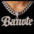Personalized Bling Nameplate Custom Oversized 925 Silver Moissanite Hip-Hop Name Pendant for Men/Women