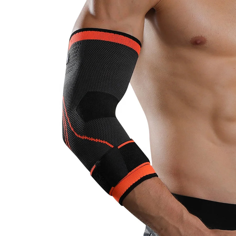 JINGBA Custom Nylon Elbow Protector New Arrival Fitness Brace ISO CE Factory Certification Flexible Compression Protection