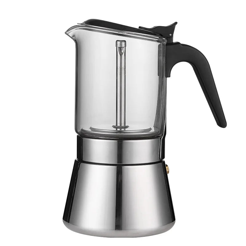 Double Valve Stainless Steel Glass Coffee Maker Portable Hand Brew Coffee Maker Coffee Maker Set