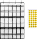 Factory 36-Pockets Classroom Pocket Chart Storage Organizer Metal Hooks PVC Hanging for Cell Phones Office School Supplies