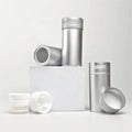 Custom New Model 50ml Aluminum Deodorant Container Push Type Cosmetic Screen Printing Cylinder Bottle for Lotion