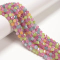 New 6mm Irregular Jade Crystal Bead 8mm Tiger Eye Carnelian Faceted Spiral Twist Beads for Jewelry