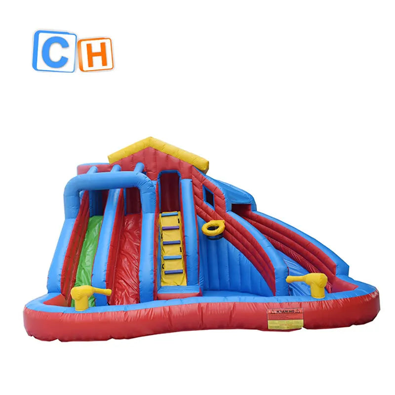 Popular Inflatable Water Bouncy Slide Inflatable Wet Bouncer Inflatable Water Slide With Pool for Backyard