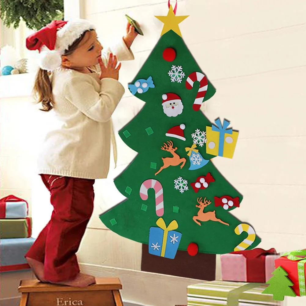 OurWarm Kids DIY Wall Decoration Ornaments Felt Christmas Tree