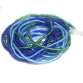 African 50 Inches Handmade clear Glass Rice Beads Beaded Cotton Thread Waist Beads Belly Chain  Women