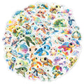 50PCS Cute Sea Turtle PVC Self Adhesive Stickers for Laptop Phone Case Suitcase Skateboard Guitar Table and Books