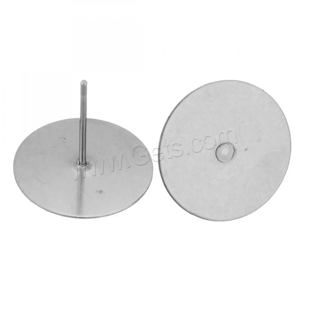 Fashion Jewelry DIY Original Color 304 Stainless Steel Earring Stud Component Polished 1000PCs/Bag 1399059