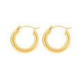 2021 Custom Silver Gold Rose Gold 23mm Stainless Steel Plain Polished Hoop Earrings