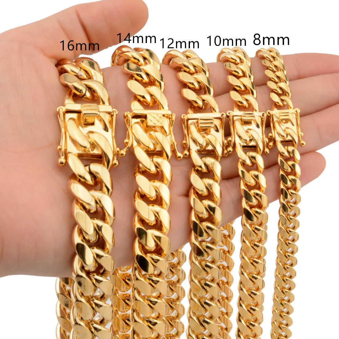18k Gold Stainless Steel Gold Chain Dog Collar