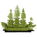 Large Jade Dragon Boat Decoration Handicraft Jade Living Room Lobby Decoration Office Opening Gifts