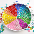 100g Glass Mixed Color Mosaic Tiles Mosaic Glass Pieces for Home Decoration or DIY Crafts Square Triangle Rectangle Irregular