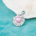 P010731 DIY 6-8mm Natural Freshwater Pearl Pendant Accessory 925 Sterling Silver Engagement Jewelry Necklace for Women