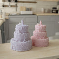 J-0457 3- Layer 3D Mermaid Cake Silicone Mold DIY Aromatherapy Candle Simulation Birthday Cake Homemade Gypsum Ornaments Moulds