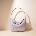 Chic Half Moon Crossbody Bag Vintage Genuine Leather Ruched Handbag Elegant Women Everyday Satchel Wholesale Manufacturer