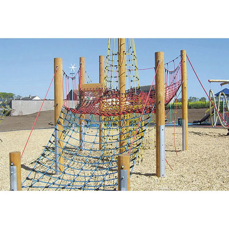 Hanlin Design Outdoor & Indoor Adventure Net Ropes Playground Climbing Facility with Customized Components for Adults Kids