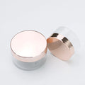 PET Plastic Cosmetic Jar with Rose Gold Lids 30ml 100ml 150ml 200ml 250ml 300ml 500ml Cream Face Container Packaging