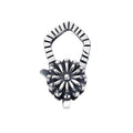Manual Polishing Oxidized 925 Sterling Silver Daisy Flower Clasp Silver Necklace Link Lock Enhancer Charms Jewelry