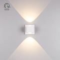 ETL Certified White ABS LED Wall Light - Square Design with up and Down Lighting Modern Ambiance for Home and Office