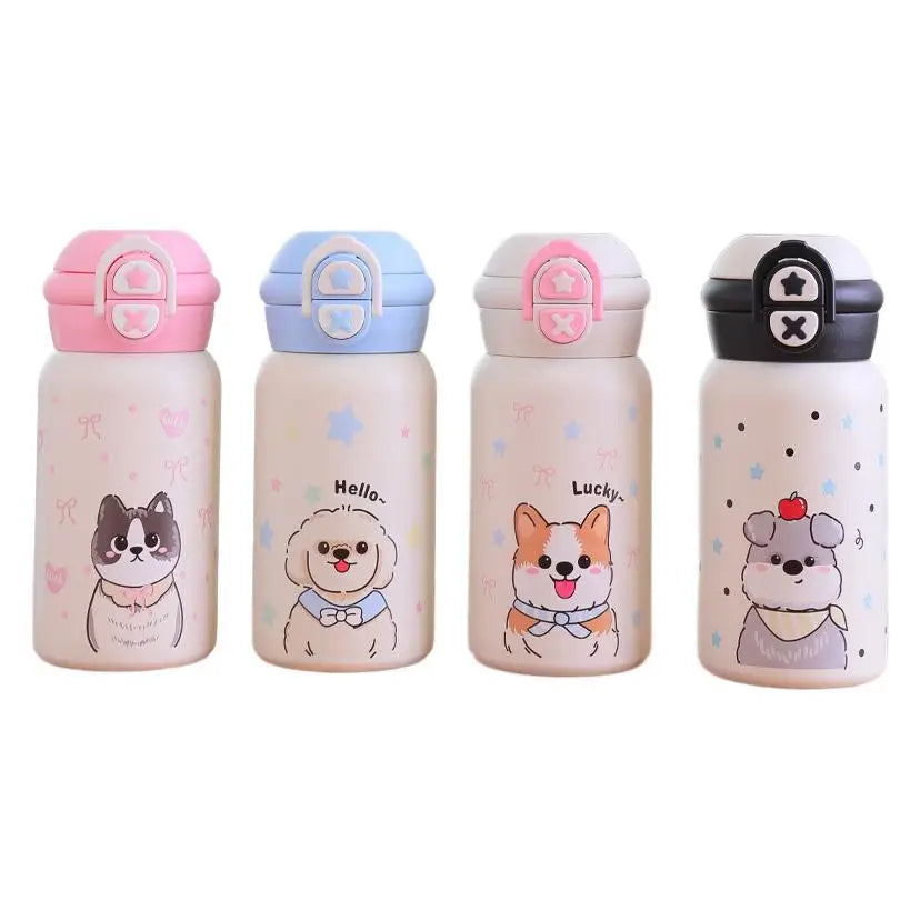 Cartoon School Gifts Cute Animal Print 316 Stainless Insulated Water Bottles for Kids