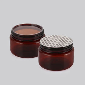 Cosmetic Jars 100g 150g PET Cream Plastic Jar Amber Cosmetic Container Jar clear 4 oz Cosmetic Jars with Aluminum Cap
