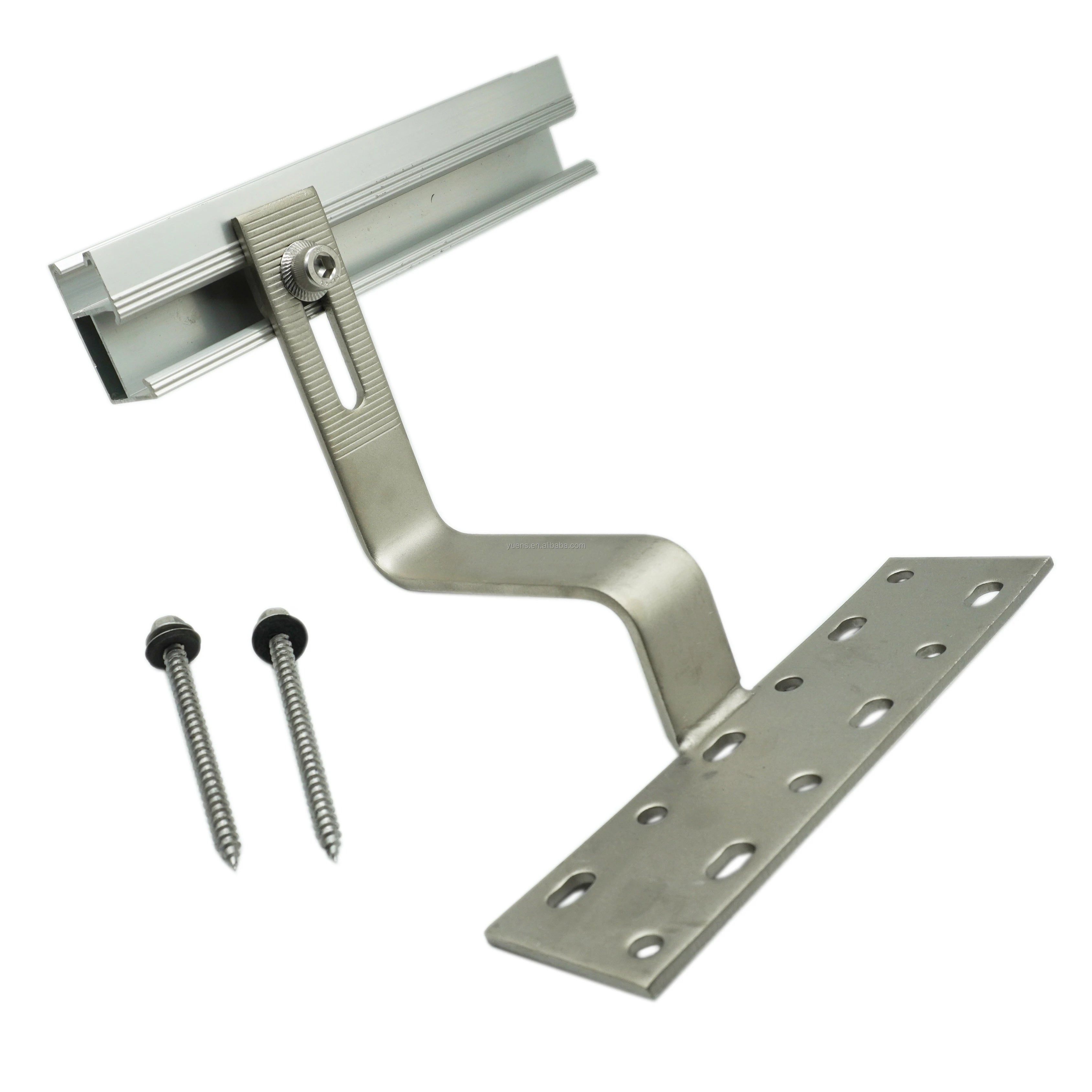 Yuens OEM New Design Photovoltaic Mounting Bracket Shingle Tile Sheet Roof Adjustable SUS304 Solar Hooks Customized Panel ISO/CE