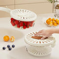 Fruit Vegetable Cleaner Fruit & Vegetable Wash Basket Portable Food Cleaner Vegetable Washer with Folding Handle