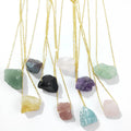 Natural Stone Necklace Women's Jewelry Crystal Stone Necklace Colorful Pendant Jewelry