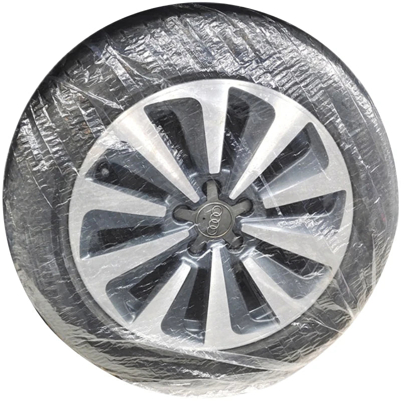50 PCS Disposable Transparent Plastic Protective Cover for Automobile Wheel Hub Anti-Dog Urine Protective Bag OEM Customizable