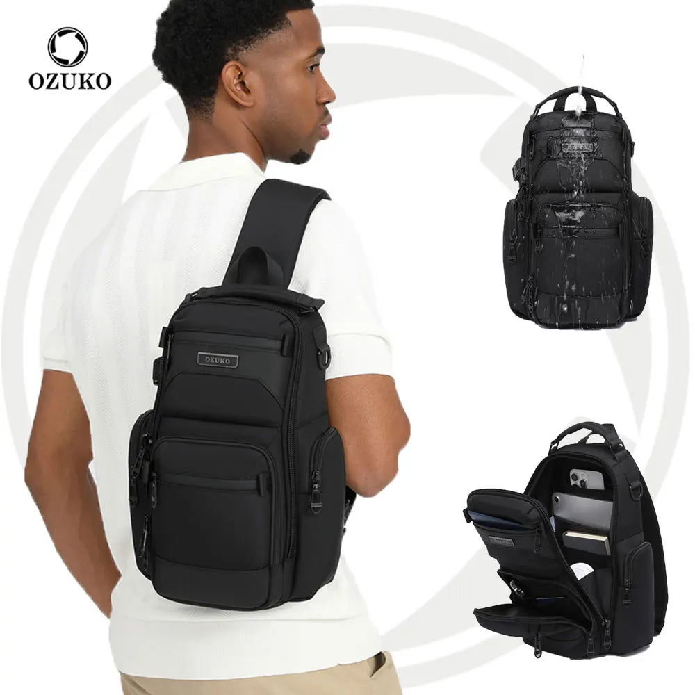 For 9805 Innovative Lightweight Stylish Chest Sling Bag Zipper for Men Women Fanny Pack Traveling Outdoor Waterproof Shoulder
