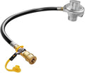 30" Propane Hose Low Pressure Gas Regulator Valve With 1/4 Quick Connect Shutoff  Valve for Outdoor Grill Stove Heater Fire Pit