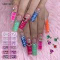 2021 New Nail Jewelry Charm Color Happy Planet Nail Art Crystals  Rhinestone Manicure Tips Accessories Planet Nail Charms