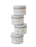 Hot Sale Custom Printed 100ml 4 oz 6 oz 8 oz Empty Unique Candle Jars Luxury Soy Metal Round White Candle Tin Containers
