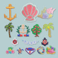New Iron on Exquisite Embroidery Mini Size  Anchor  Rudder Tortoise  Patch for  Clothes Bag Decoration