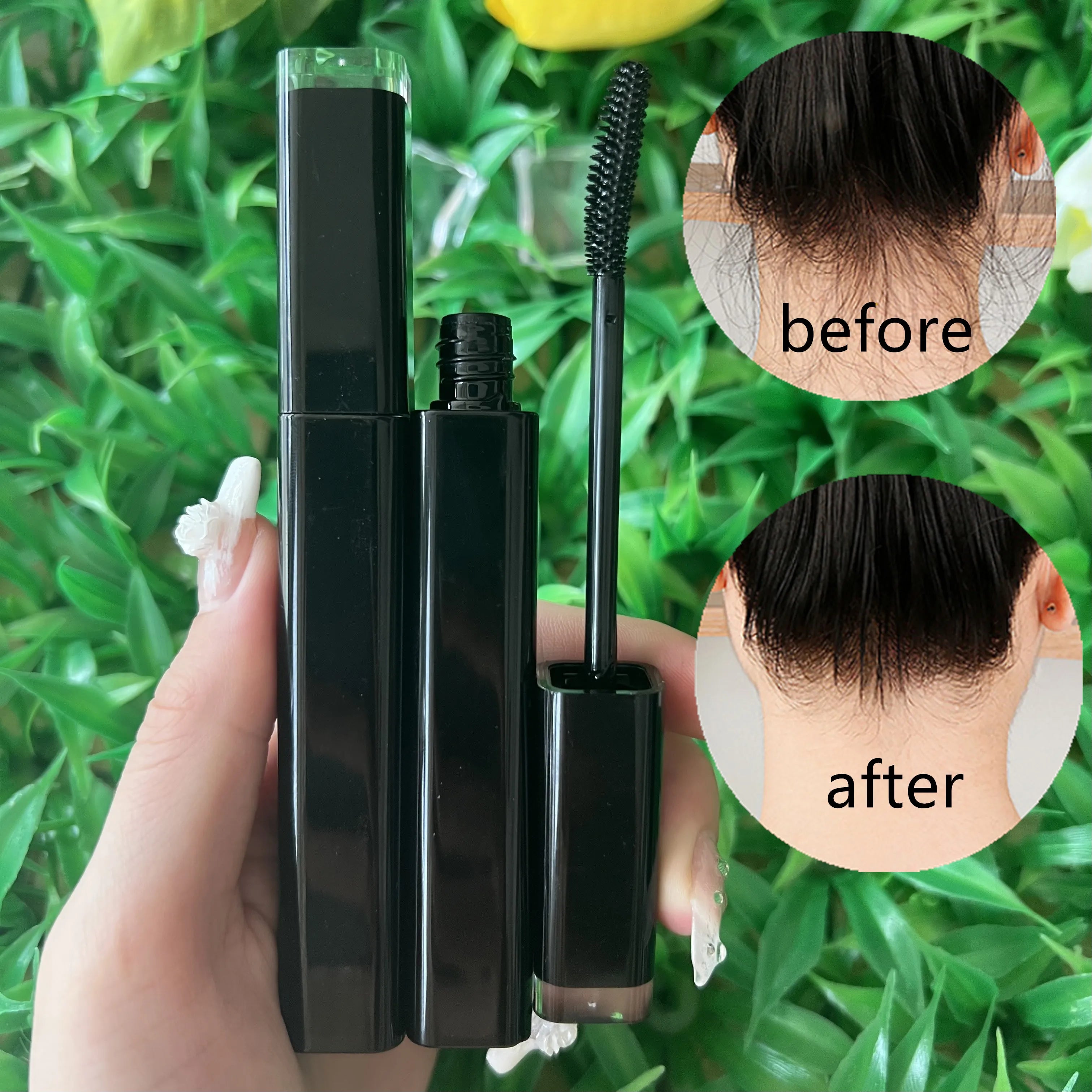 Organic 10ml White Tube Hair Styling Wax Stick for Curly and Frizzy Hair Rebrand Your Hairstyle Wand