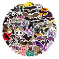 50Pcs Cartoon Bat Chiroptera Anime Paper Decal Die Cut Sticker for Kids Children Bottle Cup Laptop Luggage Stickers